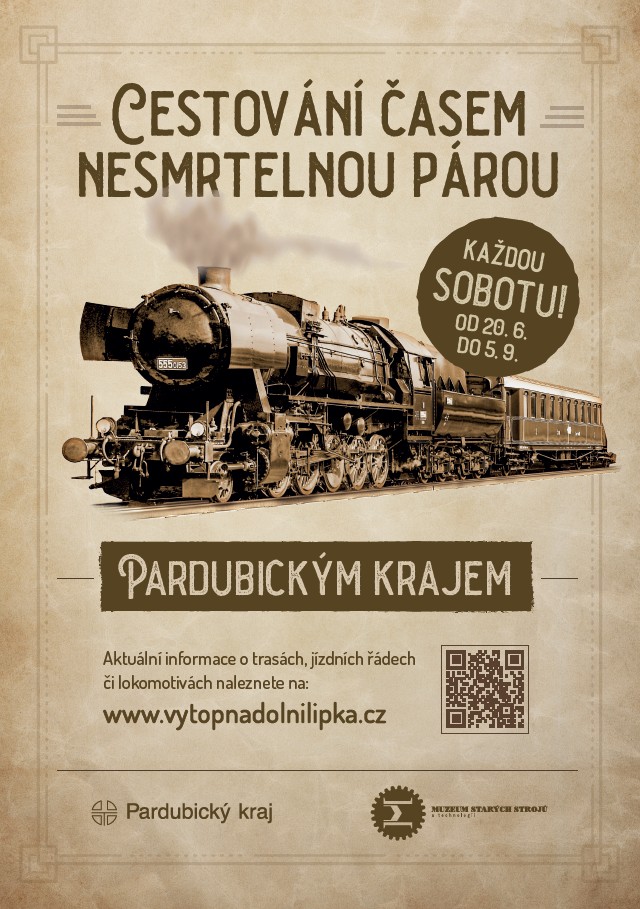 pozvánka na jízdu parním vlakem