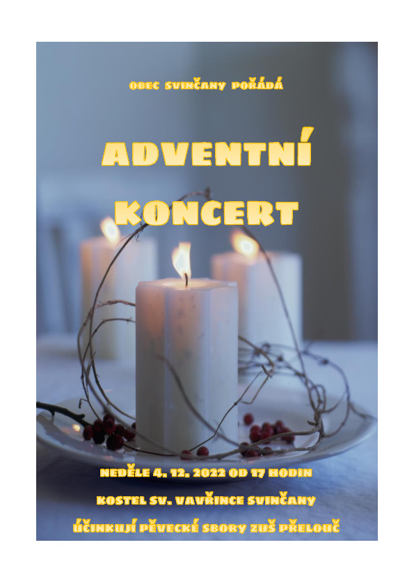 Adventní koncert plakát